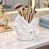Cosmetic Tool Holder Bathroom Countertop Storage Box Makeup Brush with 3D Printed Hollow Accessory Container Bathrobe Design PLA Waterproof