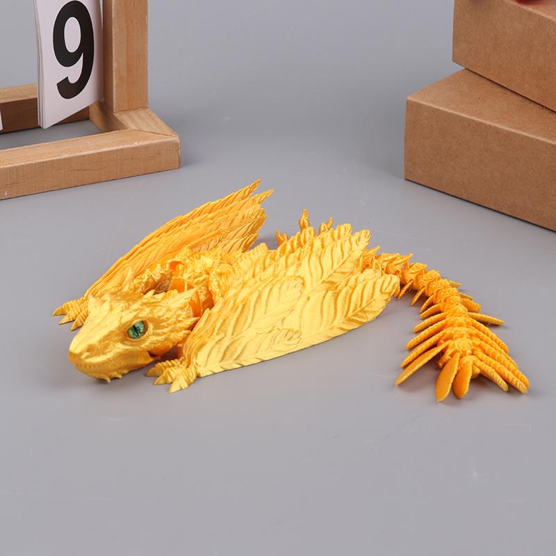 Gefiederter Wyvern Drache 3D gedruckter Drache Beweglicher Drache Drache 3D gedrucktes Spielzeug Desktop Haustier