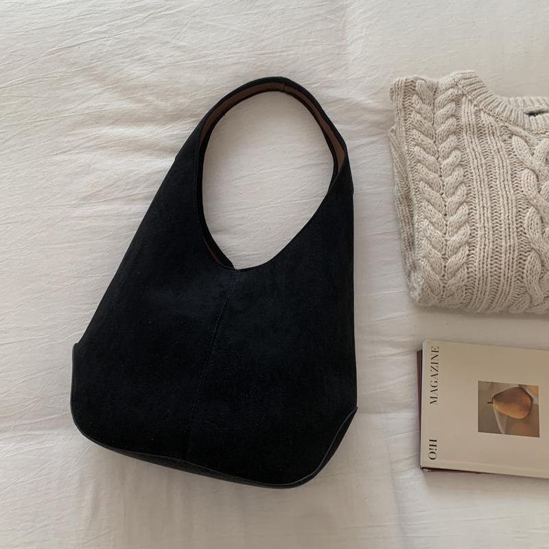 Women's Suede Hobo Bag Soft Shoulder Tote Handbag Casual Everyday Large Capacity Fashion Crossbody Bag