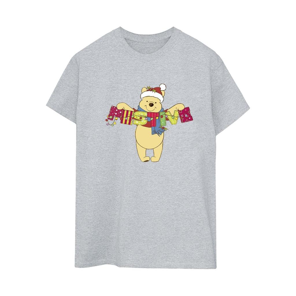 Disney Damen/Damen Winnie The Pooh Festliches Boyfriend-T-Shirt aus Baumwolle