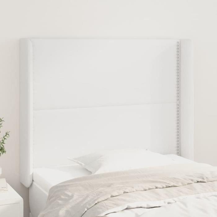 VidaXL Headboard with Ears White 93x16x118-128 Cm Faux Leather3119519