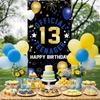 Vicycaty Happy 13th Birthday Decorations for Boys Girls, 13th Birthday Banner Backdrop, Fabric 13 Official Teenager Party Yard Sign Photo Props Door