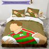 3pcs Duvet Cover Set (1*Duvet Cover + 2*Pillowcase, Without Core), South Sydney Rabbitohs Print Soft All‑Season Bedding Set, Home Bedroom Decor Gift