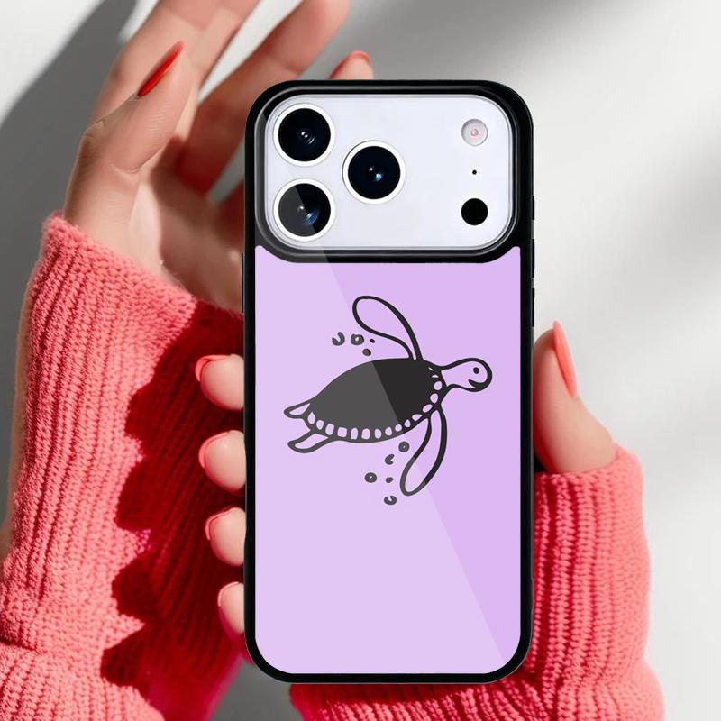 Cute Cartoon Turtle Phone Case for iPhone 17 16 15 14 13 Pro Max Back Cover for 12 11 Pro Coque