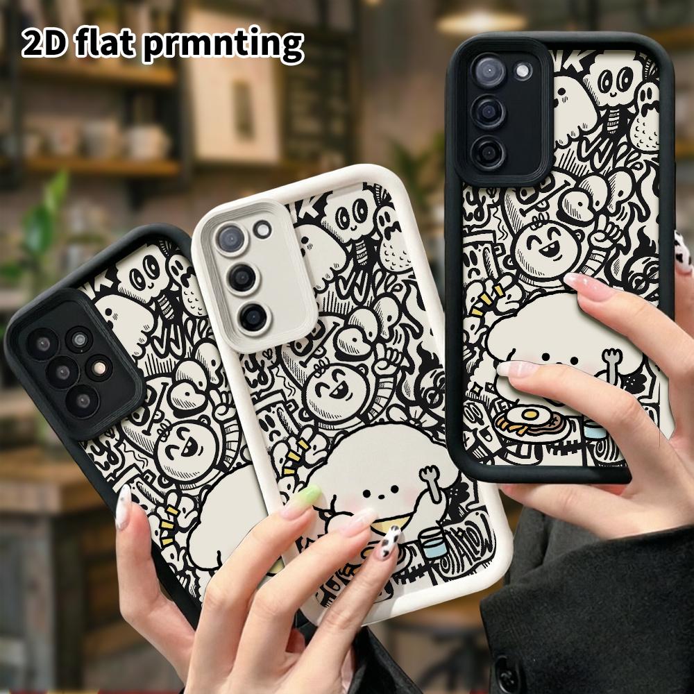 Phone Case: 2D Flat Samsung Galaxy A34 A35 M05 M06 S20 S22 S21 FE Plus 5G Protective Case, Ready for Meals, Christmas and Halloween Gifts