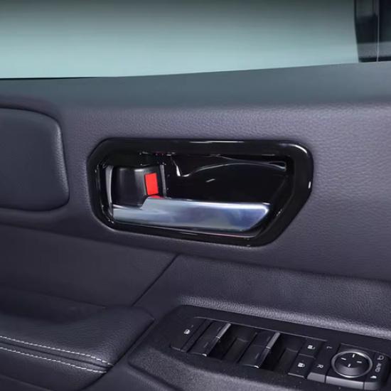 For Toyota Land Cruiser 2024 2025 Bright Black Inner Door Handle Bowl Cover