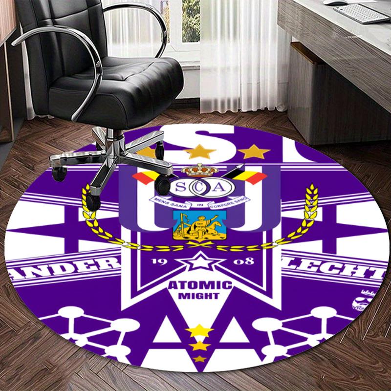Personalized Anderlecht Round Chair Office Rug - Perfect for Mat, Office Chair & More - Ideal Gift for Birthdays and Holidays