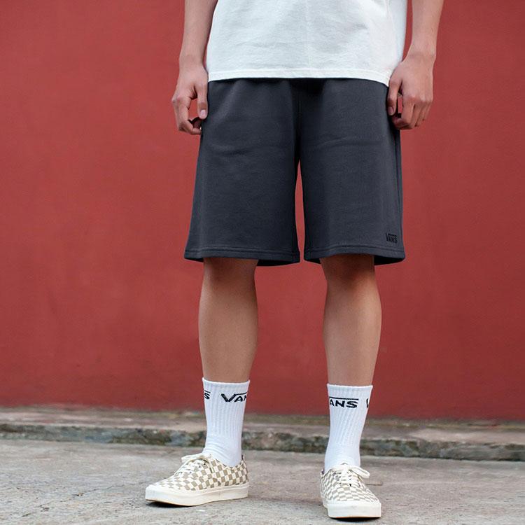 Vans Solid Color Lace-Up Knitted Shorts Men Shorts Gray Black VN000FR01O7