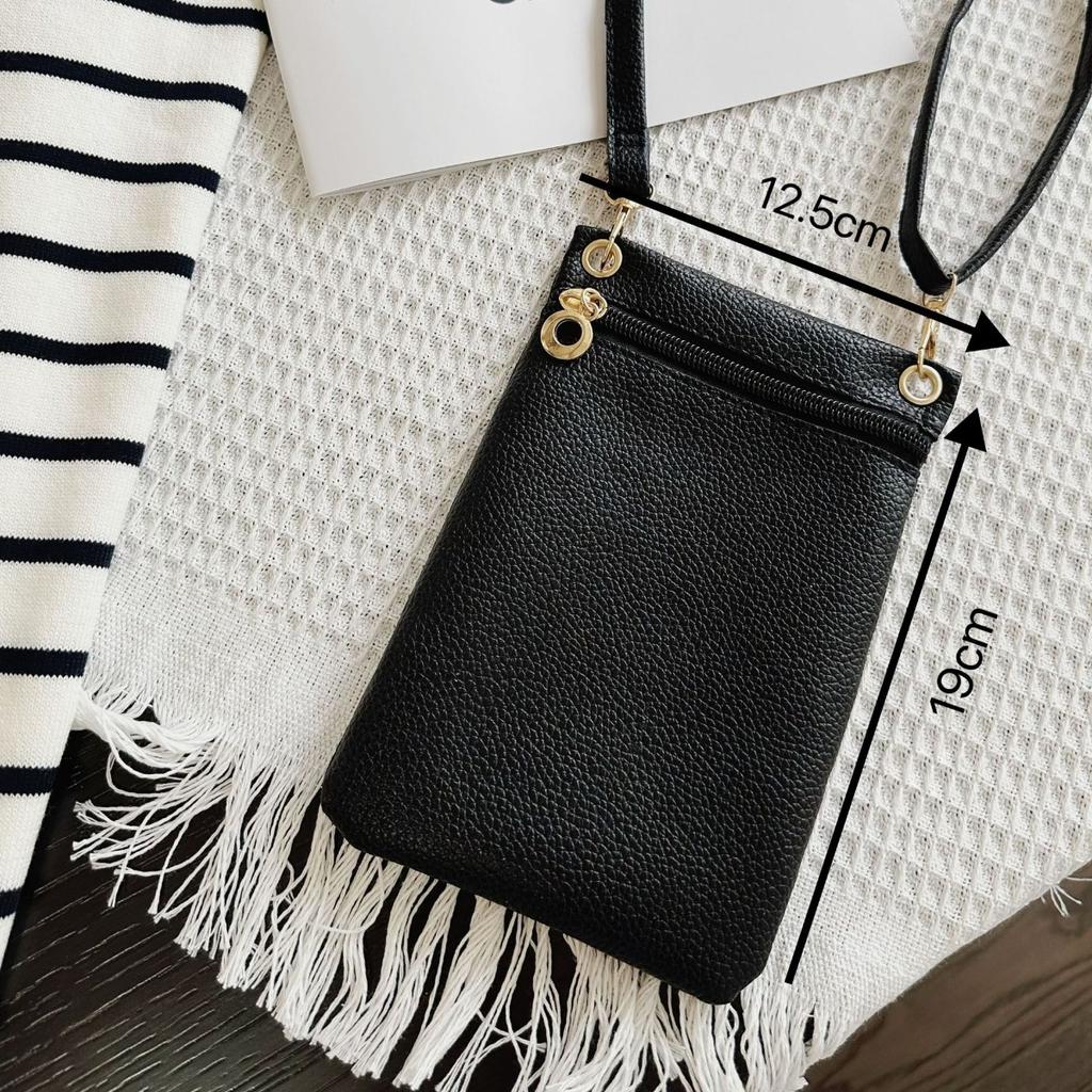 Mini Crossbody Bag PU Litchi Pattern Personalized Phone Bag Sweet Women's Convenient Shoulder Bag Purses and Handbags