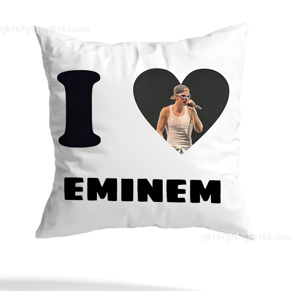 E-Eminem Music Pillow Case Pillow Case Living Room Sofa Cushion Cover Suitable For Home Bedroom Room Decoration