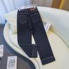 Women's High Waist Straight Leg Jeans Micro Stretch Fleece Lined Cropped Denim Pants Thick Warm Trousers