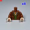 Ungiftig 8 Stück Moc Steine Torso Anzug 4cm Figur Teil Arme Hände Kochkleidung Bausteine Spielzeug Für Kinder Weihnachten Geschenke