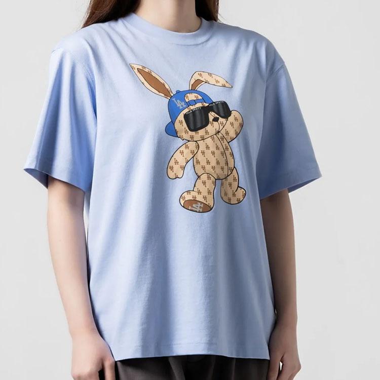 New MLB SS23 T Shirt Unisex Purple Blue 3ATSQ0131-07PPL