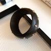 Punk Wooden Bracelet Wide Rivets Bangle Vintage Round Bracelet  Women