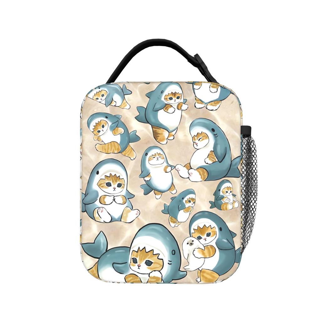 Cat M-mofusands Lunch Bag For Women Print Lunch Box Casual Office Cooler Bag Portable Waterproof Thermal Tote Handbags