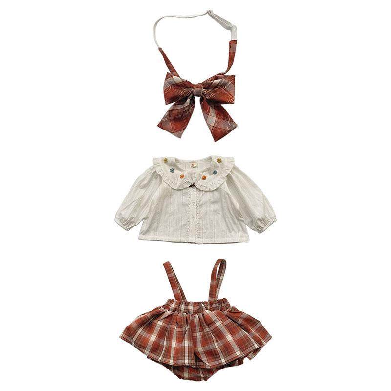 Σετ Φούστας για Κορίτσια JK Φούστα Πουφ Παιδική Φούστα Σετ Δύο Τεμαχίων Μωρουδίστικη Πλισέ Φούστα Κοστούμι Μικρής Φούστας