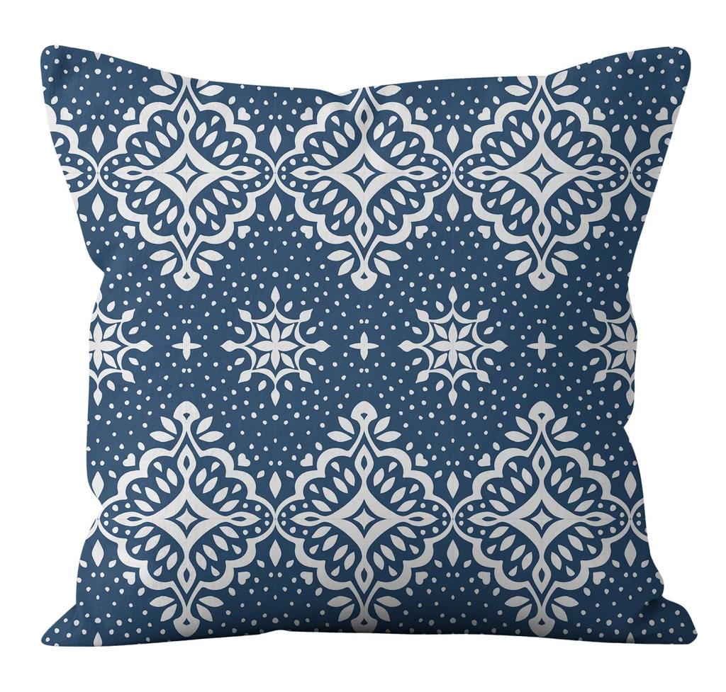 Simple Blue Printed Pillowcase Car Ornaments Office Living Room Home Pillowcase