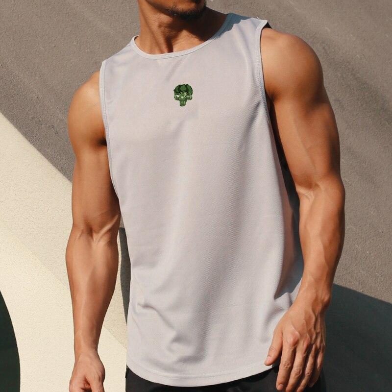 Muscleguys Summer Hot-sale Gym Wear Men’s Printed Bodybuilding Fitness Sleeveless T-shirts Workout Quick-drying Breathable Vest