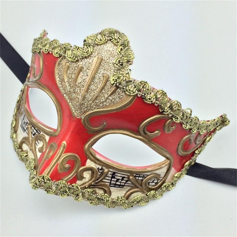 Unisex Masquerade Mask Half Face Mask Halloween Party Mask Hand Painted Masquerade Eye Mask For Men Women Cosplay