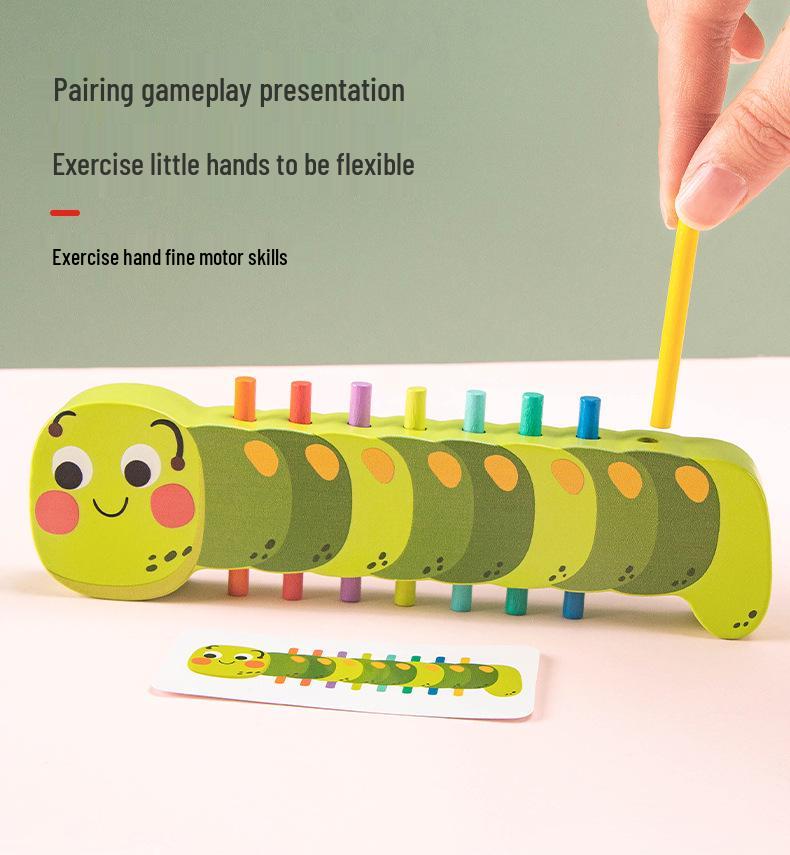 Caterpillar Color Matching Puzzle for Ages 3-6 – Montessori Early Education Toy