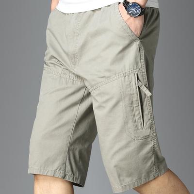 Men's Multi-Pocket Sports Shorts Large Size Beach Pants Summer Breathable Shorts