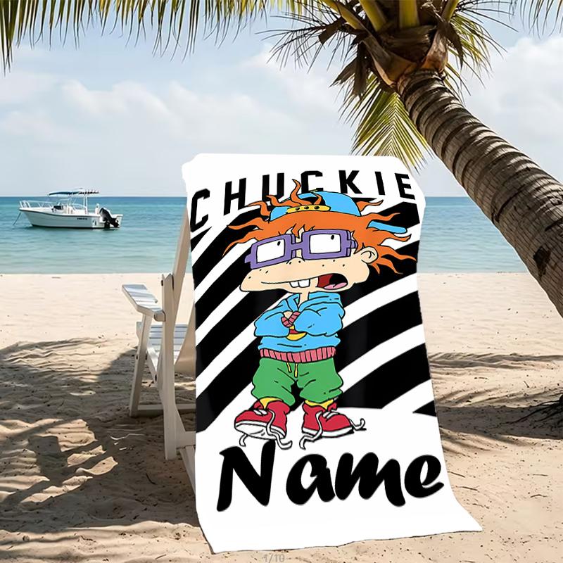 Customizable personalized beach towels Rugrats themed designs.Suitable for the beach, yoga, sports;ideal as beach accessories