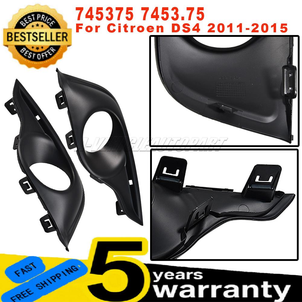 New For Citroen DS4 2011-2015 Front Bumper Fog Lamp Grille Trim Left or Right ABS Black Easy Installation car accessories 745375