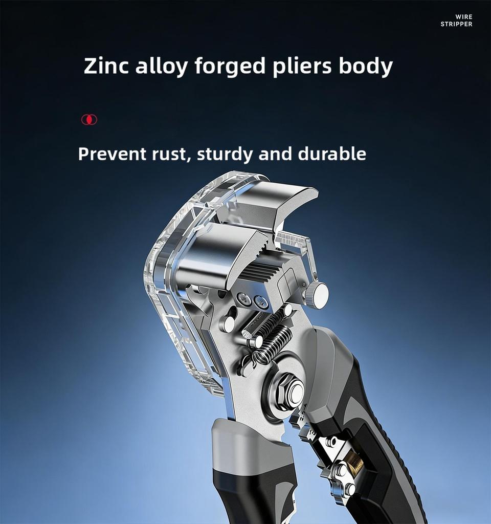 Professional-Grade Automatic Wire Stripper and Crimping Pliers - Electrician's Multi-functional Tool, No Adjustment Needed