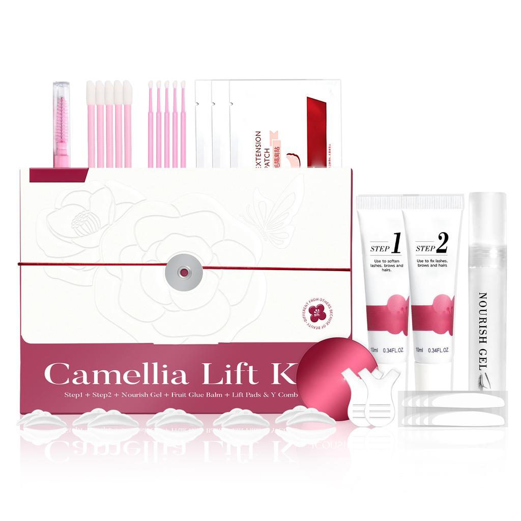 Eyelash and Eyebrow Perm Kit, Complete Lash Lift Kit, 90-Day -lasting Eyelash ing and Styling, Includes Application Brushes, Cleaning Brush, L