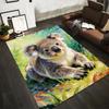Cozy Decorative Carpet with Vibrant Koala Animal Design Artwork Print Suitable for Use As an Anti-slip for Living Room Bedroom Sofas