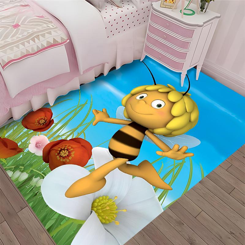 Maya the Bee Printed Carpet, Rug for Office Chair Living Room Bedroom Kitchen Room Decor Gifts.