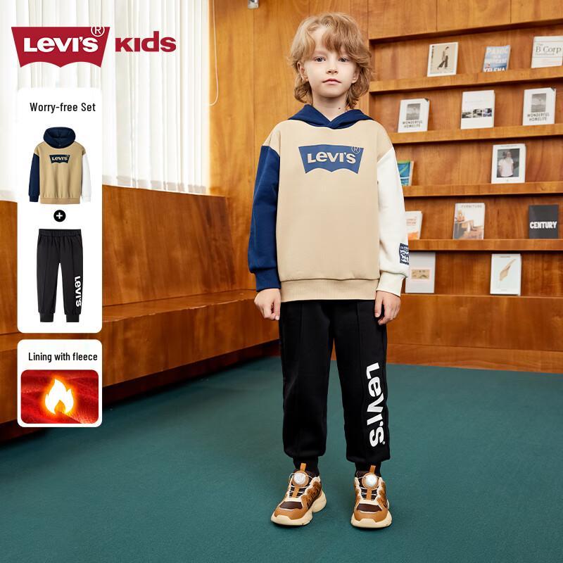 Levi s Kids Fleece Hooded Sweatshirt & Jogger Set Top 120/60