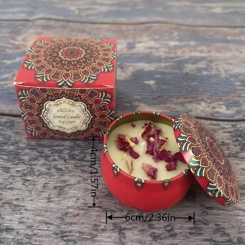 1pc soybean wax dried flower aromatherapy candle birthday gift fragrance