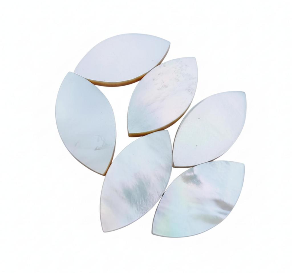 Mother of Pearl Gemstone: Marquise Shape Cabochons, All Sizes