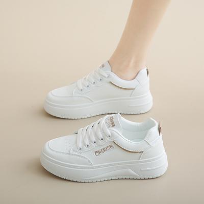 Herbst Neue Ins Atmungsaktive Weiße Schuhe Damen Casual Sneakers Dicker Boden All-Matching Plateauschuhe Damen