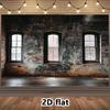 2D Plane, Industrial City with Retro Brick Walls and Window Backgroundsdjh