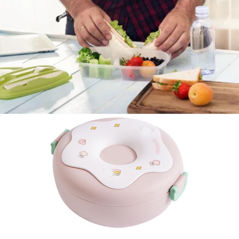 Plastic Lunch Storage Container 3 Compartments Food Container Compartment Lunch Box  For Travel
