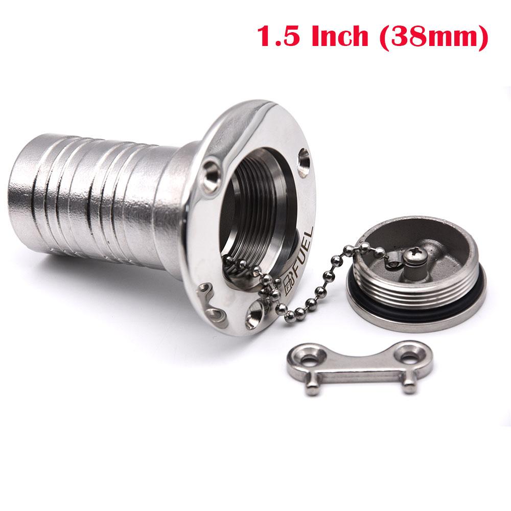 New Stainless Steel 316 Deck Filler GAS DIESEL FUEL WASTE WATER 38mm 50mm Mirror Polish Marine Boat Hardware Deck Filler Cap