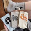 Cartoon Cat Egg Socks Women'S Socks Trendy Spring And Autumn Cotton Socks Cute Accessories Animal Kitten Stockings