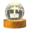 3D Hands Prayer Faux Crystal Ball with Wooden Base Clear Engraved Prayer Hand Ball Night Light Religious Christian Gifts for Women Men