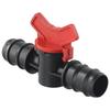 PE Drip Hose Ball Valve Shut-off Fitting PP Construction PN4 16 20 25 mm Sizes