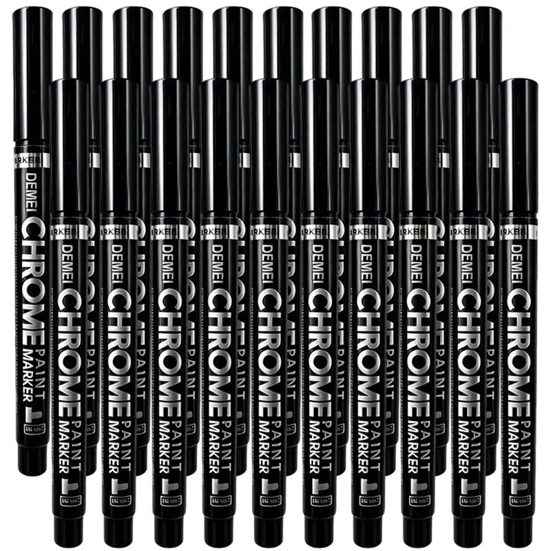 1-20Pcs Mirror Marker Pen DIY Reflective Paint Pens Mirror Markers Chrome Gold SILVER Marker Signature Car Styling Art Craftwork