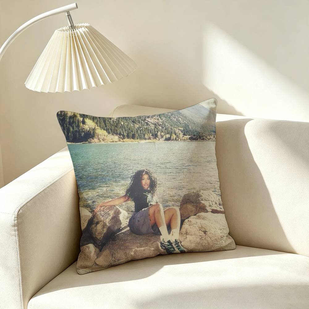 Ssza Solana Rowe Music Icon Pillow Case Square Doublesided Sofa Cushion Cover Bedroom Bedside Pillow