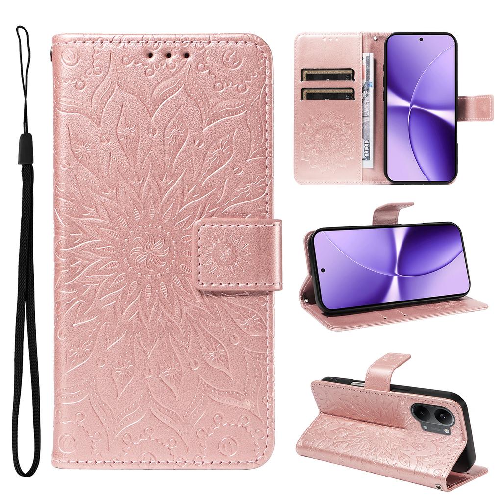 Wallet Case for Poco X8 Pro Max 5G - Leather/PU, Rose Gold