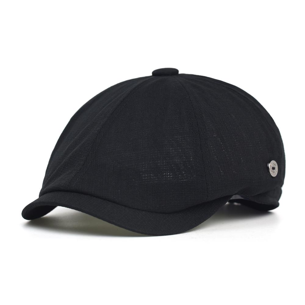 Spring Summer Breathable Mesh Newsboy Caps Men Woman Casual Beret Flat Ivy Cap Soft Solid Driving Fashion Peaked Cap Unisex