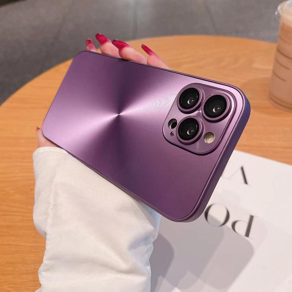 Laser Aurora CD Texture Matte Phone Case For iPhone 17 Air 16 15 14 Plus 13 12 11 Pro Max Lens Protect Bumper Armor Cover