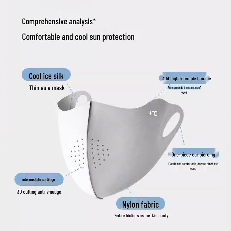Ice Silk Anti-UV Facekini: Breathable Summer Cycling Sun Protective Mask
