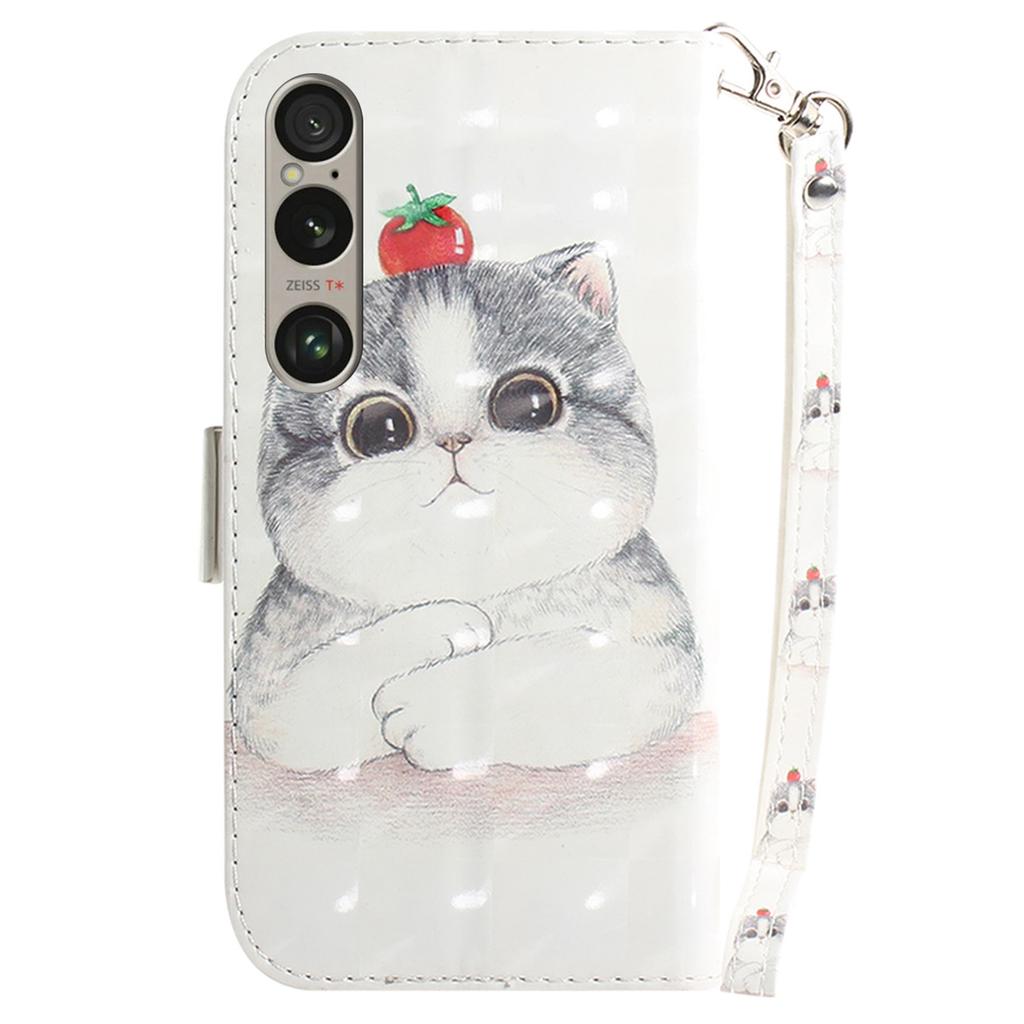 Pro Sony Xperia 1 VI Pouzdro Vzorový Tisk Peněženka Stojánek Kožený Kryt na Telefon