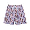 Europäische Und Amerikanische Meereskreaturen Florale Elemente Herren Freizeitshorts Strandhose