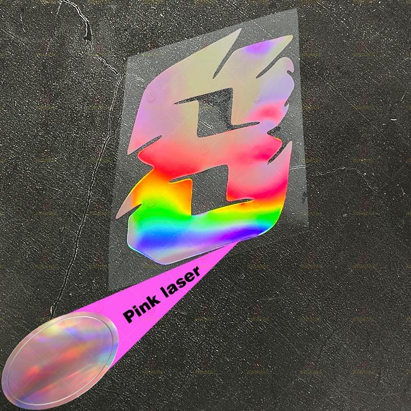 1pc Pink Laser Motorcycle Number Sticker Waterproof for Motorcycle Fairing Helmet Fuel Tank Scooter Body Universal Vinyl Decal